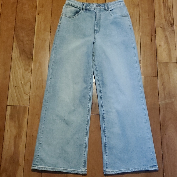 PINK Victoria's Secret Denim - PINK Victoria's Secret Light Wash Wide-Leg Jeans